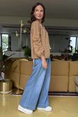 Laundry B Wicklow Fine Knit Throw On Cardigan Tan /5 =